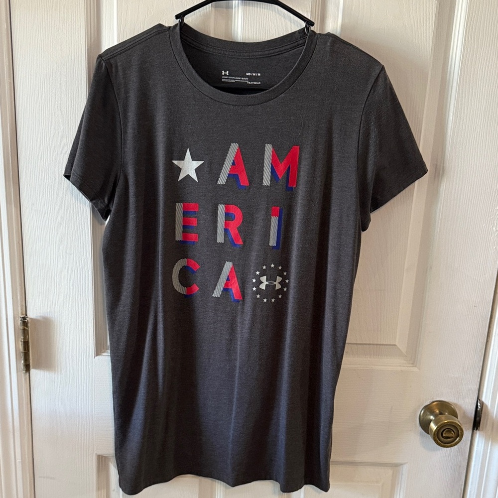 Under Armour Women's Dark Gray America Tee